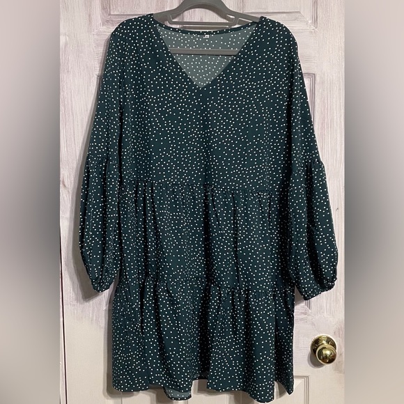 Amoretu Women’s Summer Tunic V Neck Flowy Swing Shift Dress - Picture 2 of 11